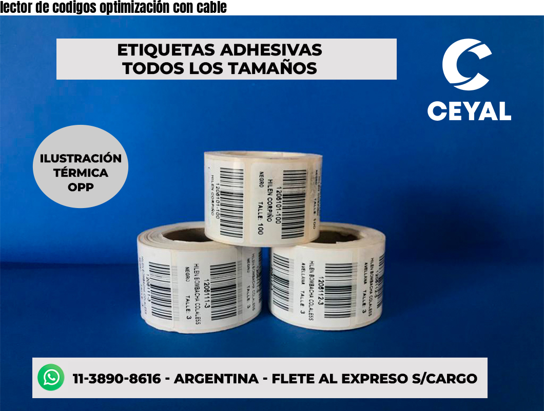 lector de codigos optimización con cable