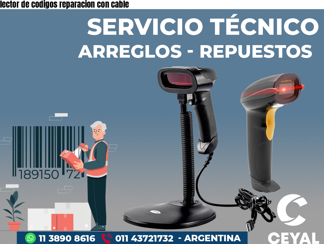 lector de codigos reparacion con cable