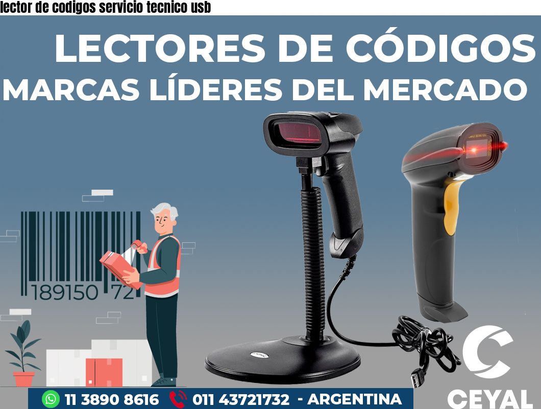 lector de codigos servicio tecnico usb