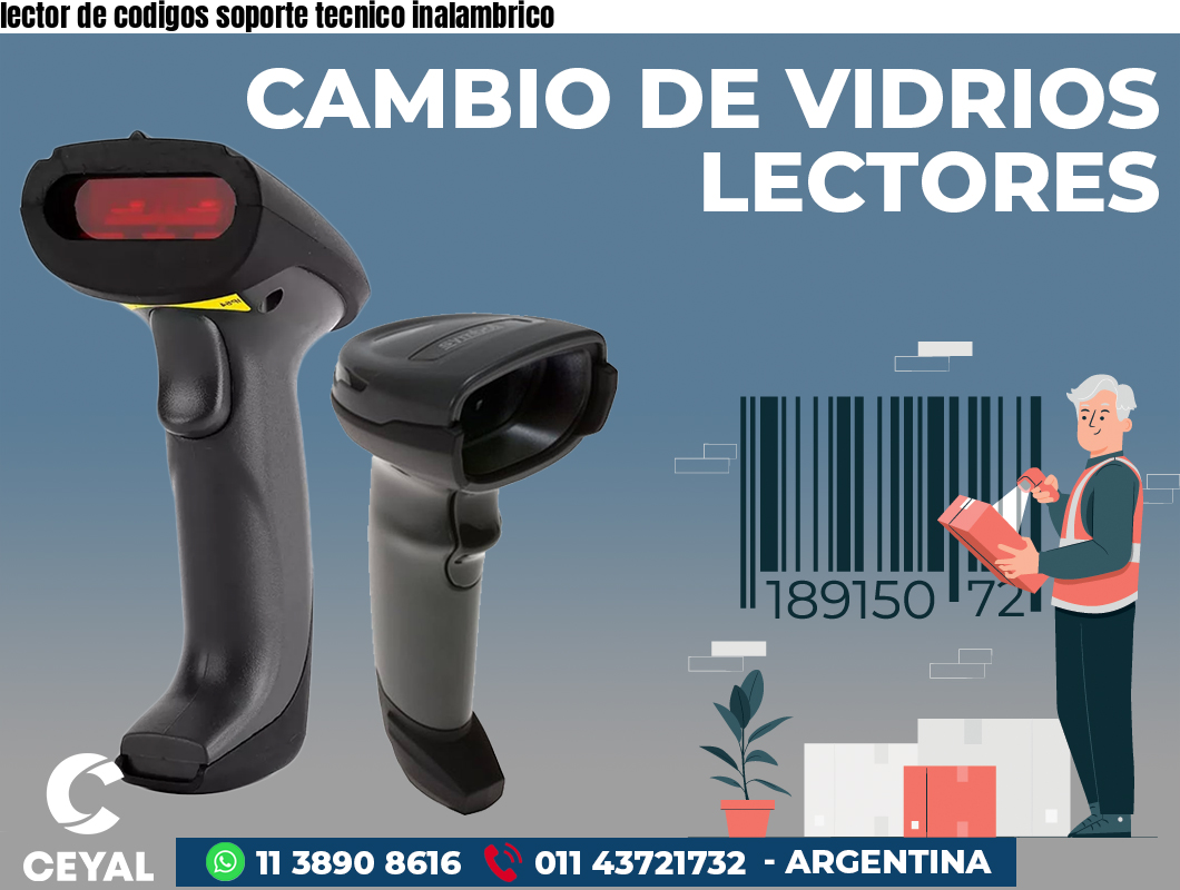 lector de codigos soporte tecnico inalambrico