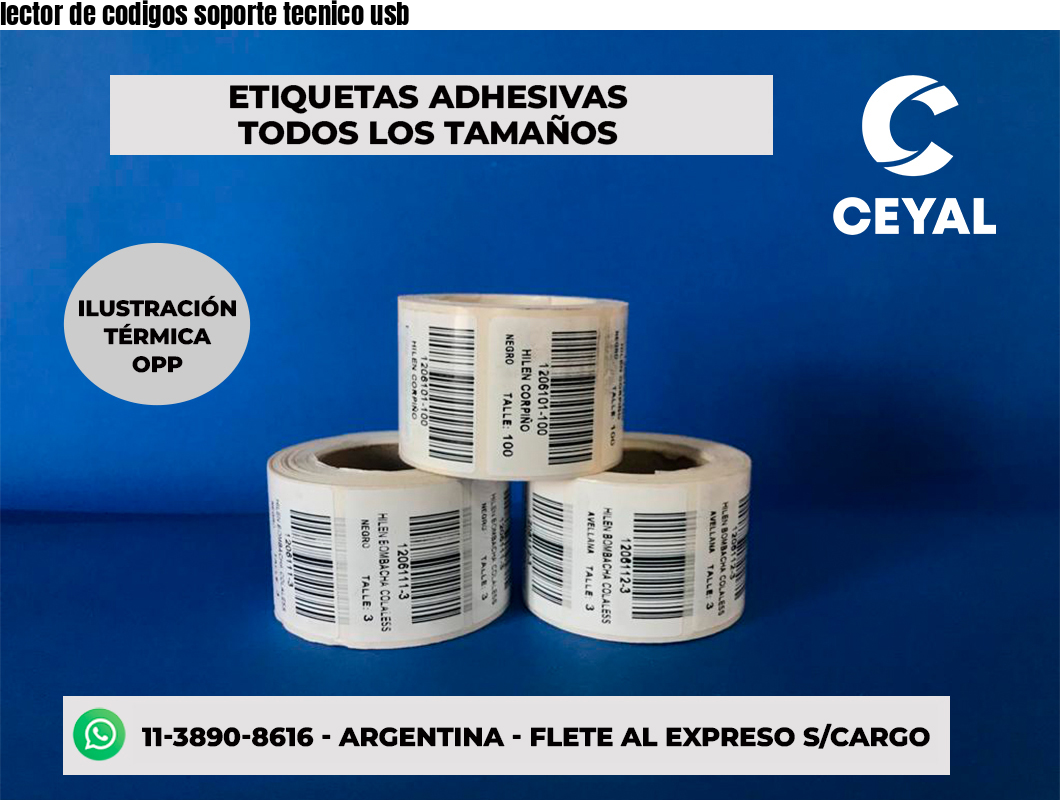 lector de codigos soporte tecnico usb