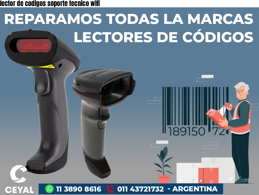 lector de codigos soporte tecnico wifi