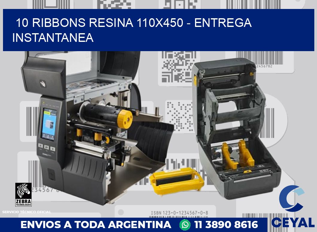 10 Ribbons resina 110x450 - entrega instantanea