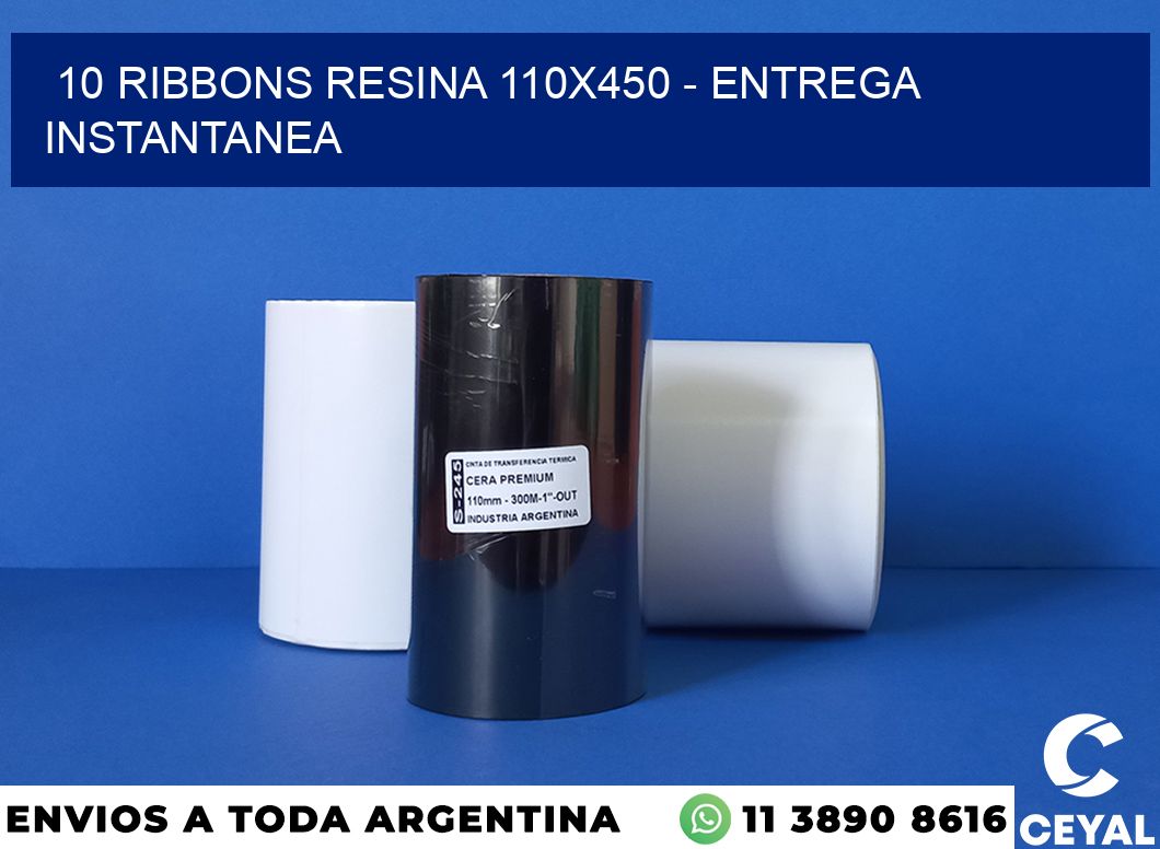 10 Ribbons resina 110×450 – entrega instantanea