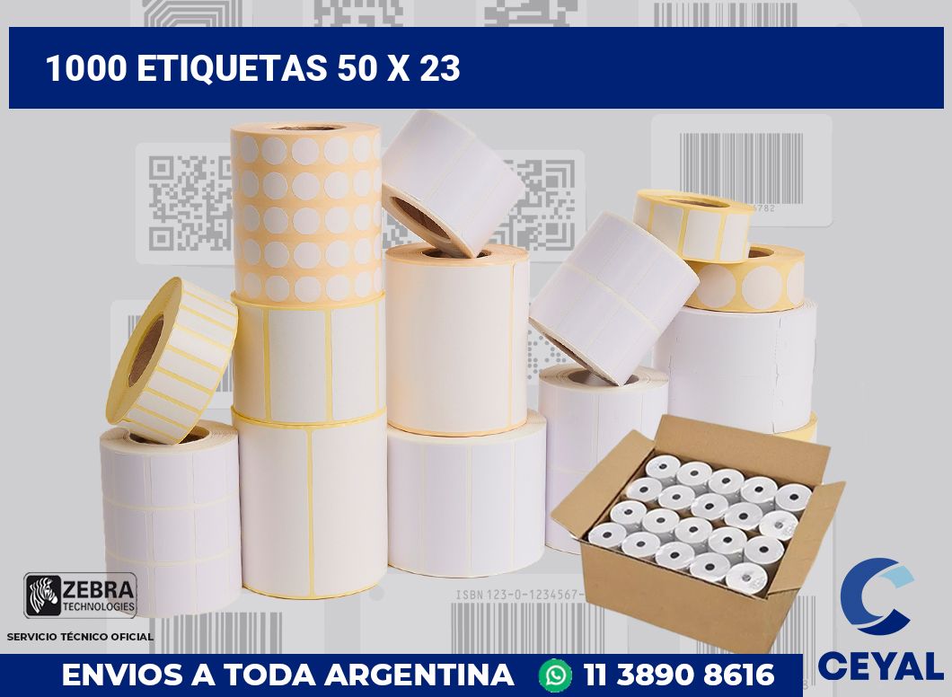 1000 etiquetas 50 x 23