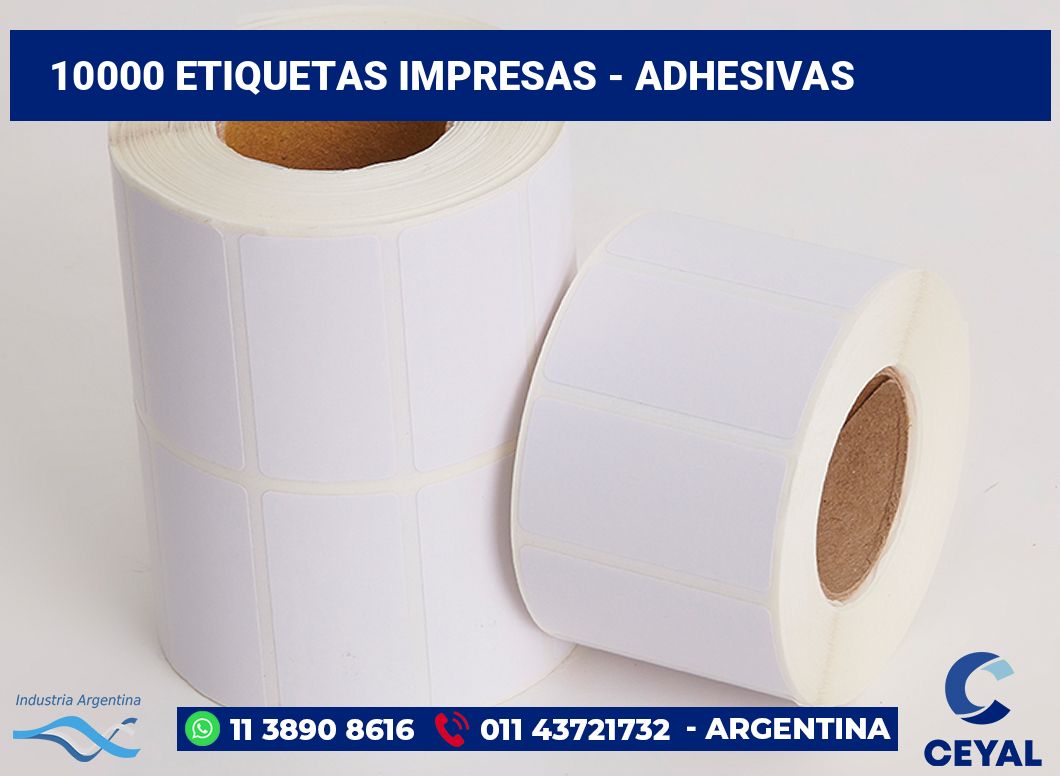 10000 Etiquetas impresas - adhesivas