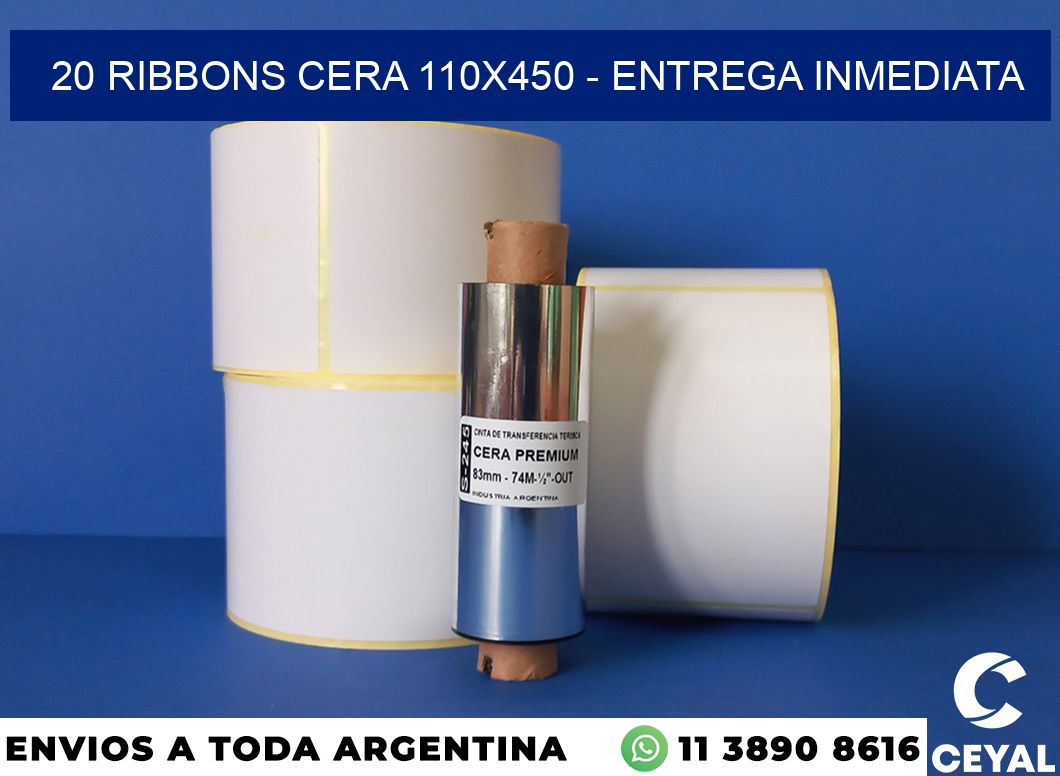 20 Ribbons cera 110×450 – Entrega inmediata