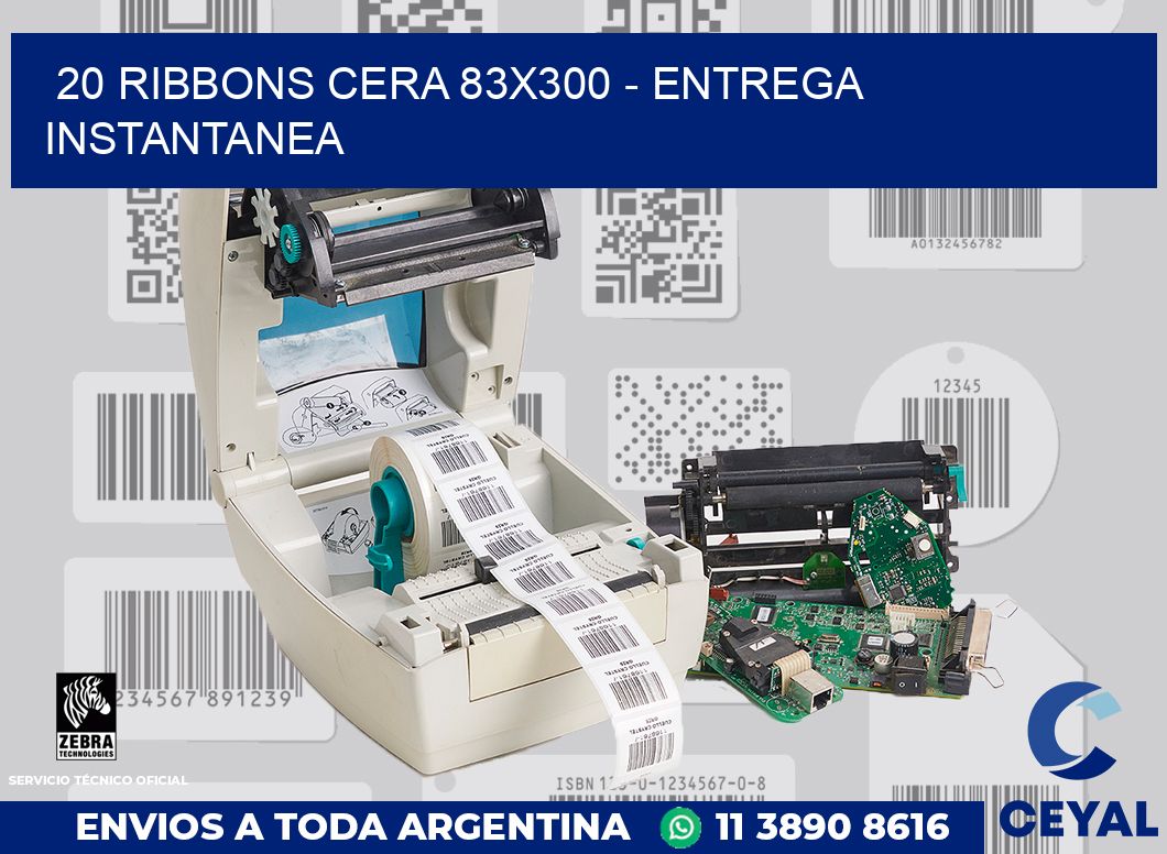 20 Ribbons cera 83x300 - entrega instantanea