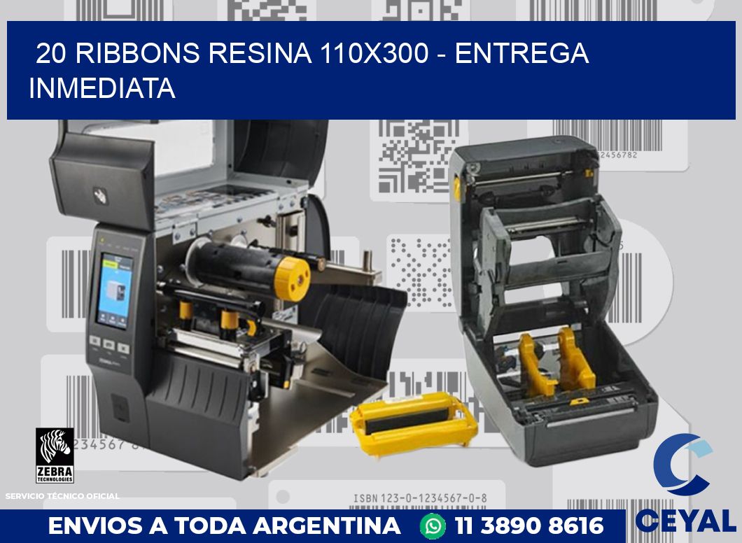 20 Ribbons resina 110x300 - Entrega inmediata