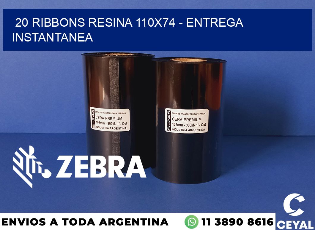 20 Ribbons resina 110x74 - entrega instantanea