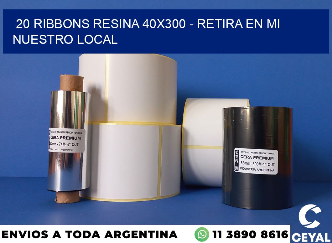 20 Ribbons resina 40x300 - retira en mi nuestro local