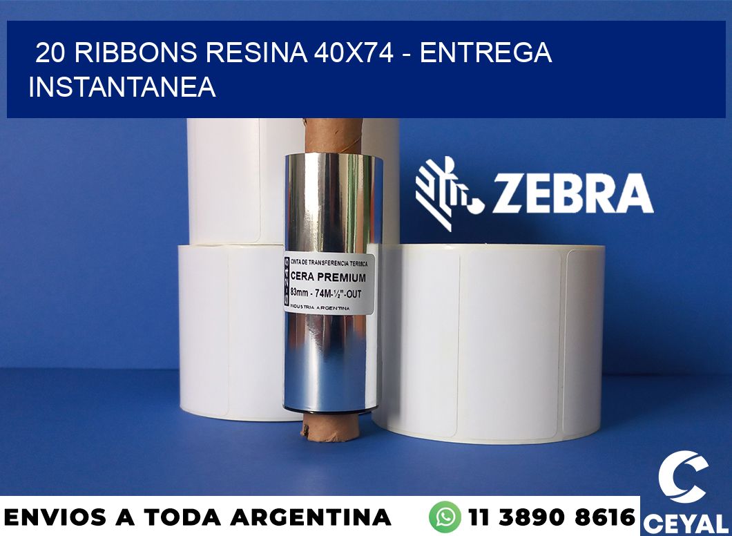 20 Ribbons resina 40x74 - entrega instantanea