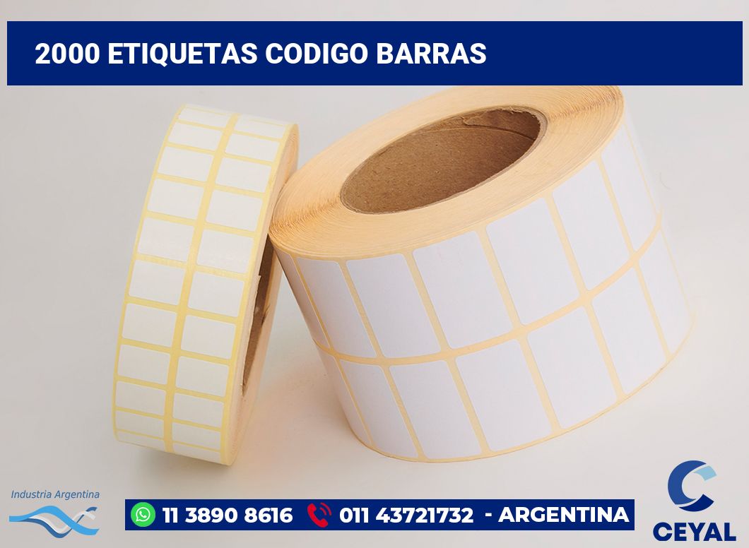 2000 Etiquetas codigo barras