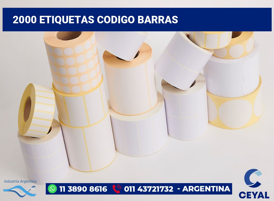 2000 Etiquetas codigo barras
