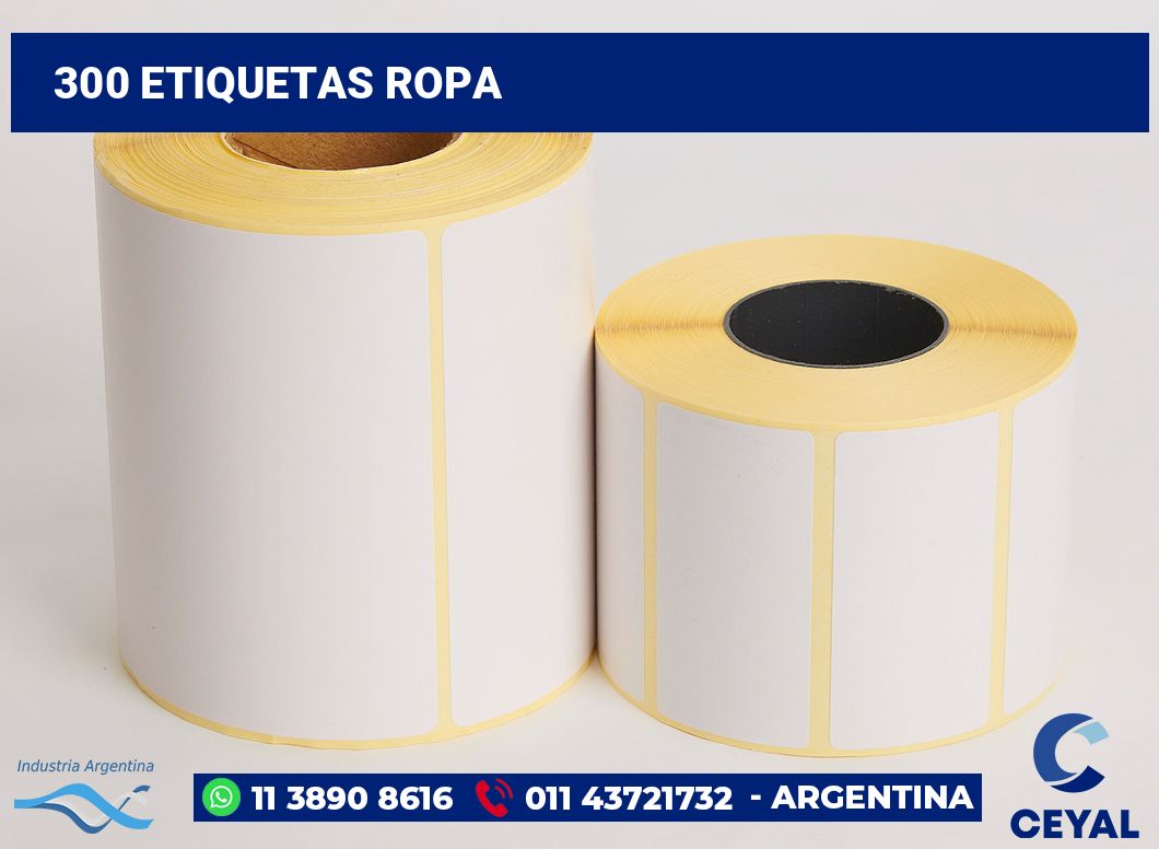 300 Etiquetas ropa