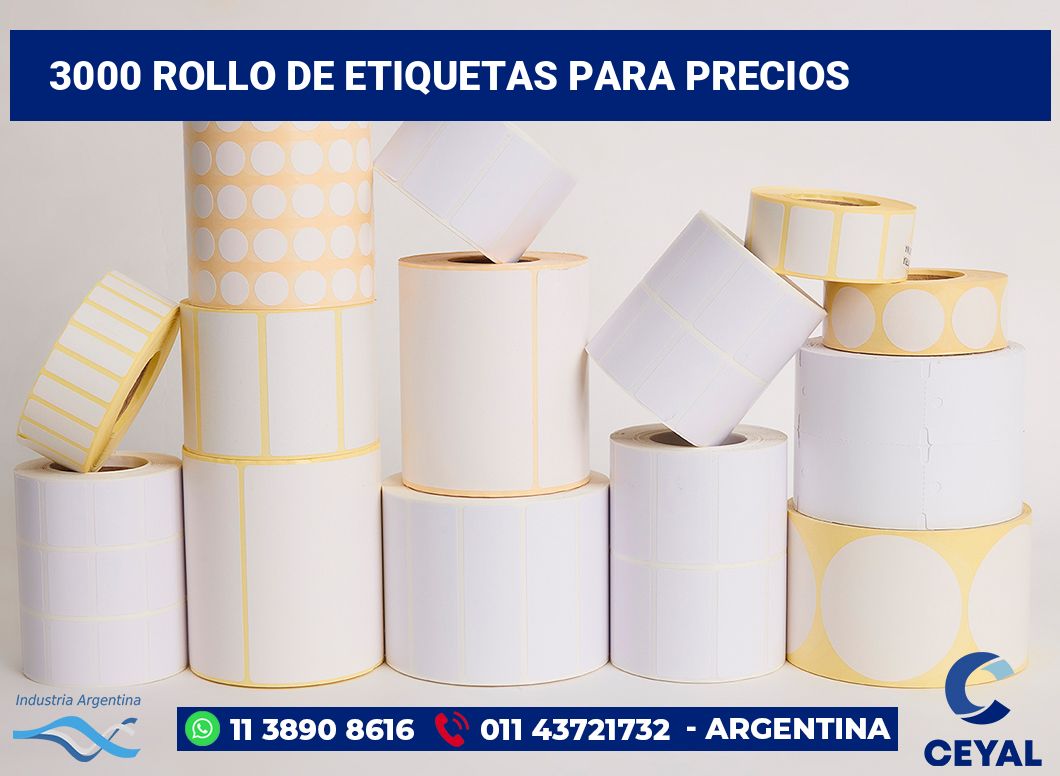 3000 Rollo de etiquetas para precios