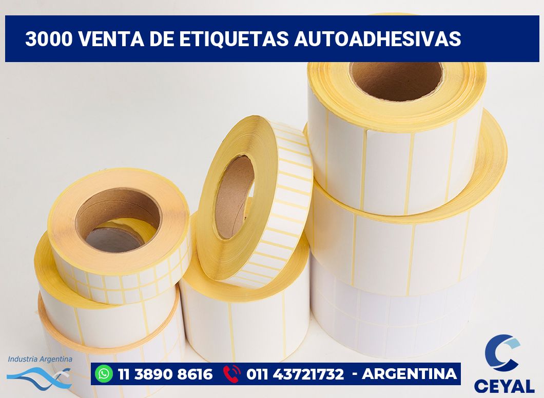 3000 Venta de etiquetas autoadhesivas
