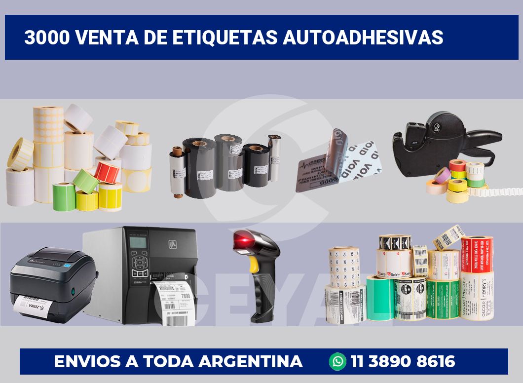 3000 Venta de etiquetas autoadhesivas