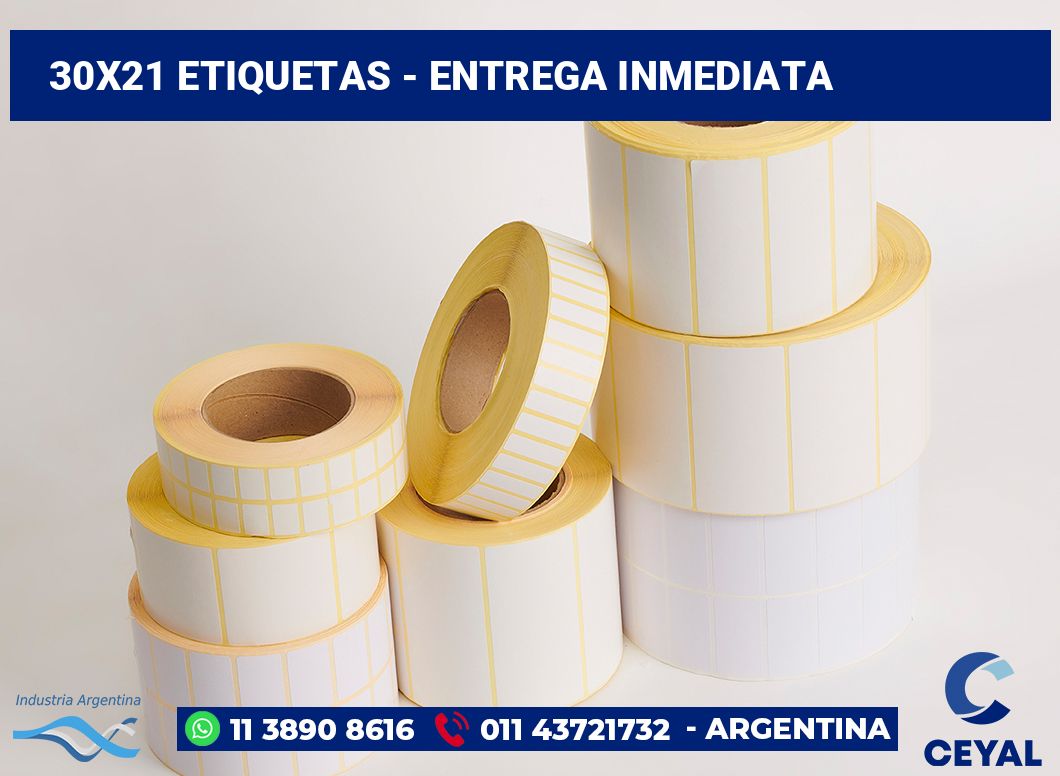 30×21 Etiquetas