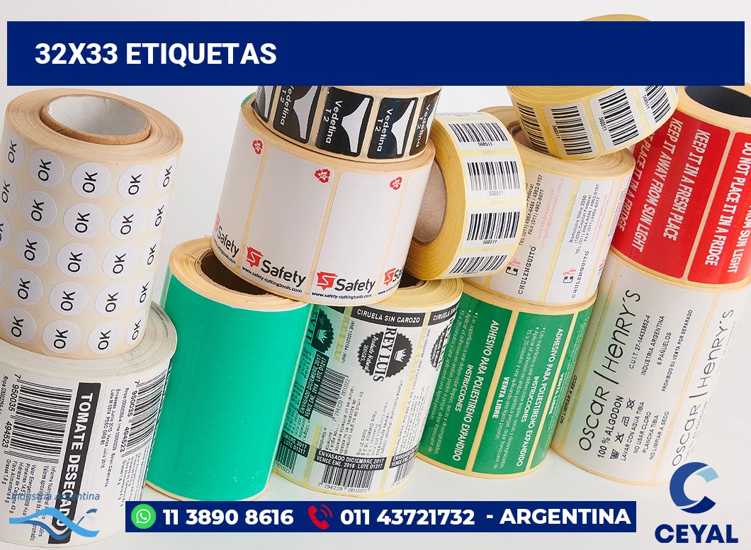 32x33 Etiquetas