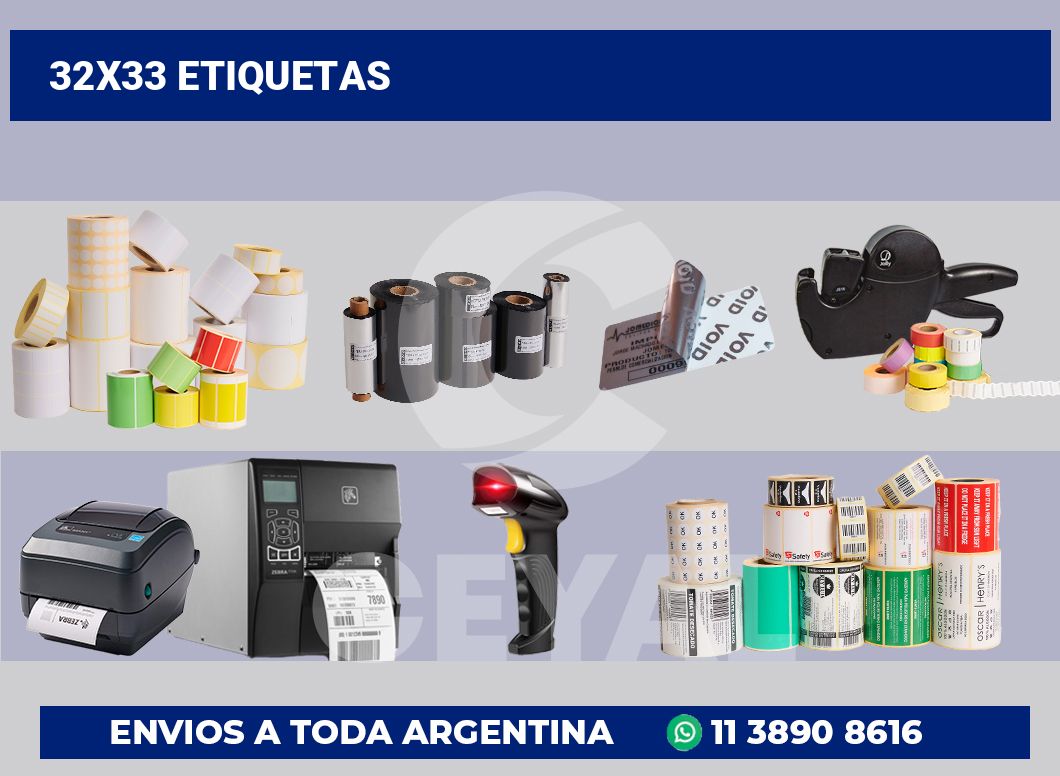 32×33 Etiquetas