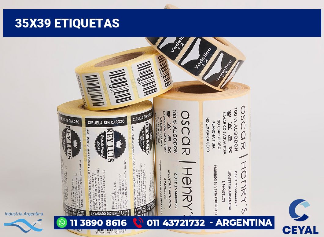 35x39 Etiquetas