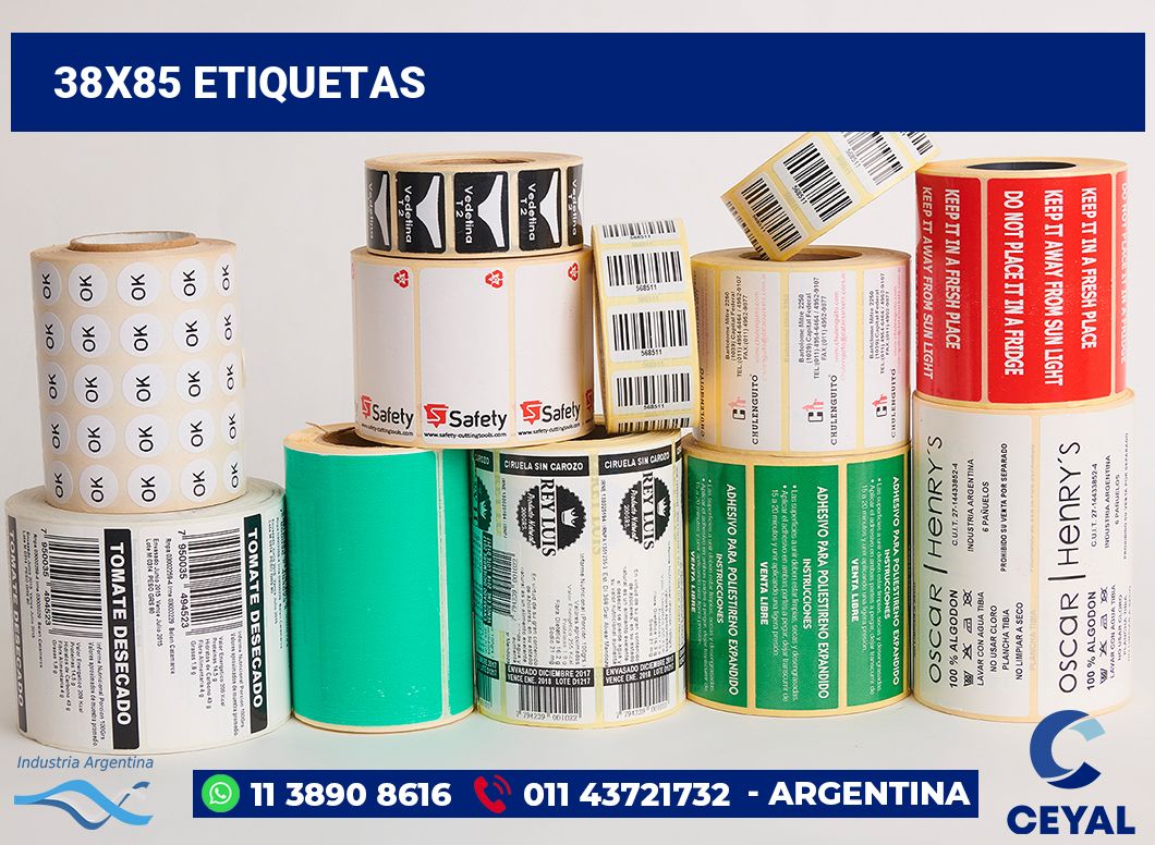 38x85 Etiquetas