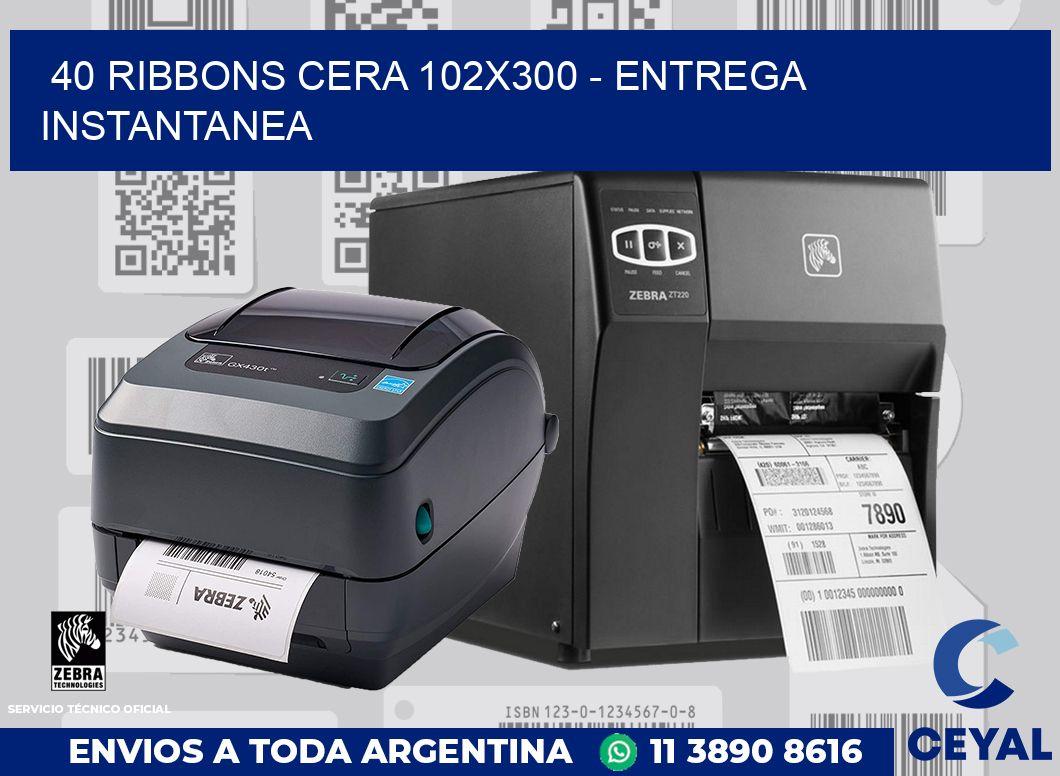 40 Ribbons cera 102x300 - entrega instantanea