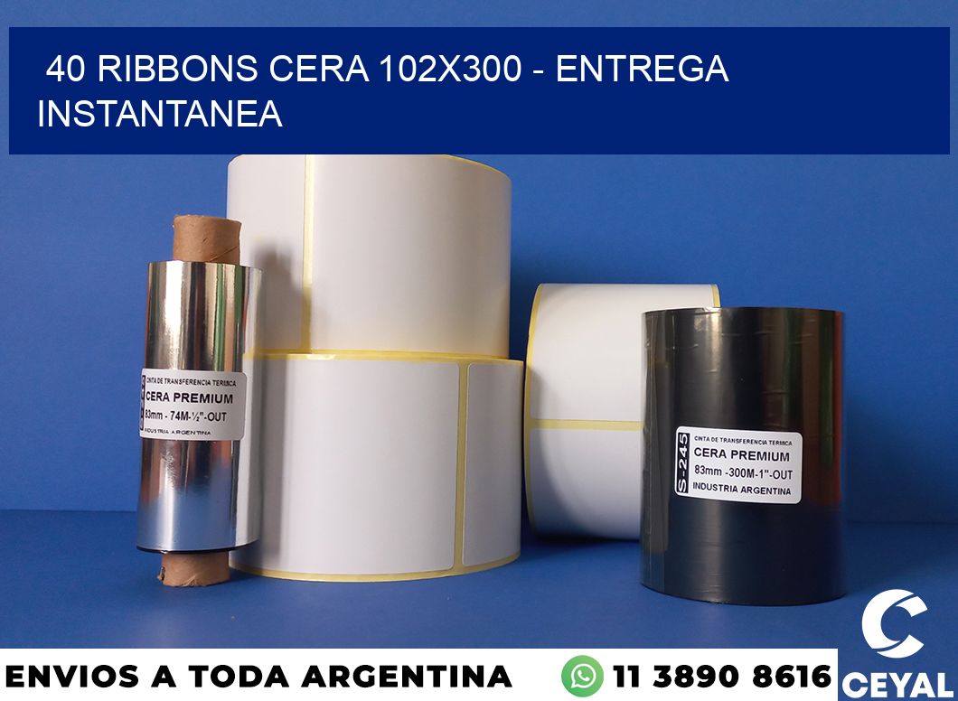 40 Ribbons cera 102×300 – entrega instantanea