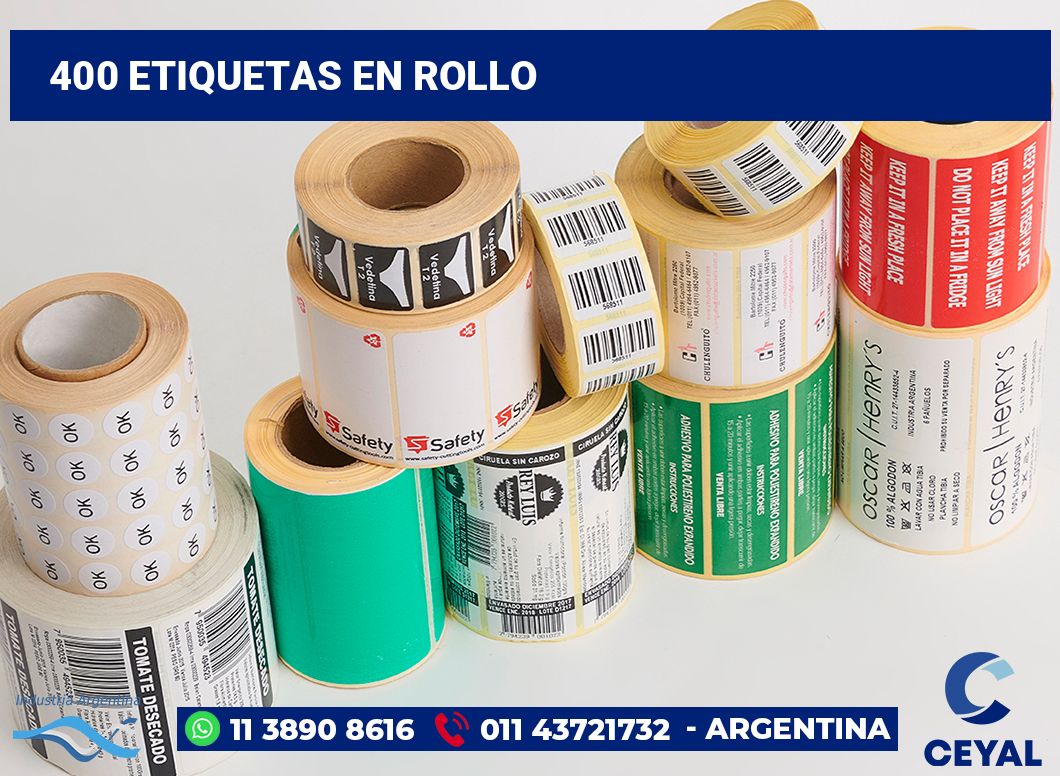 400 Etiquetas en rollo