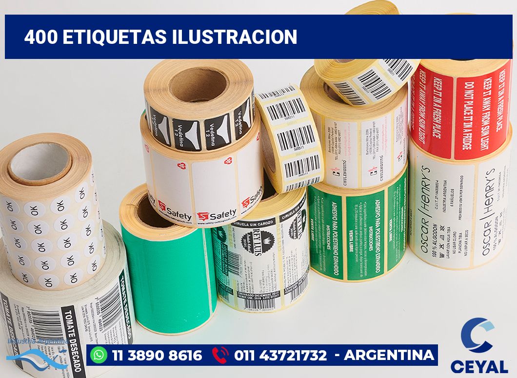 400 Etiquetas ilustracion