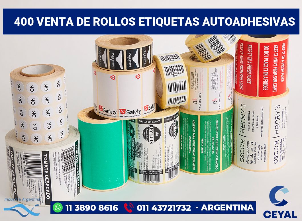 400 Venta de rollos etiquetas autoadhesivas