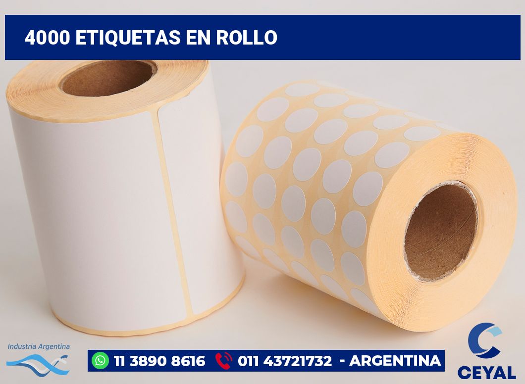 4000 Etiquetas en rollo