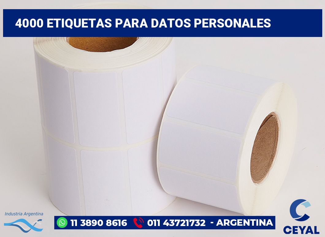 4000 Etiquetas para datos personales