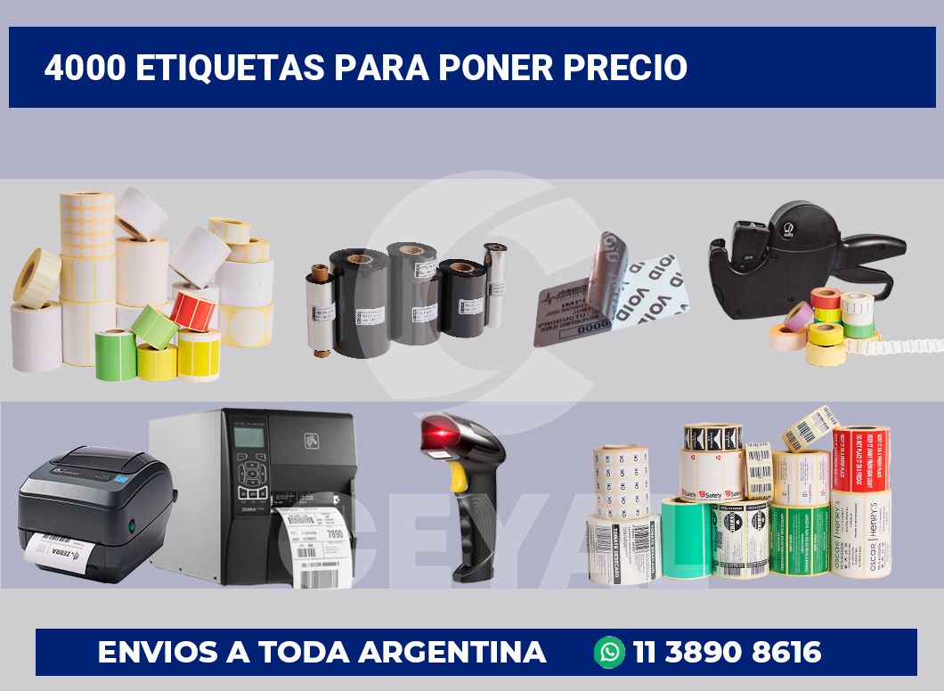 4000 Etiquetas para poner precio