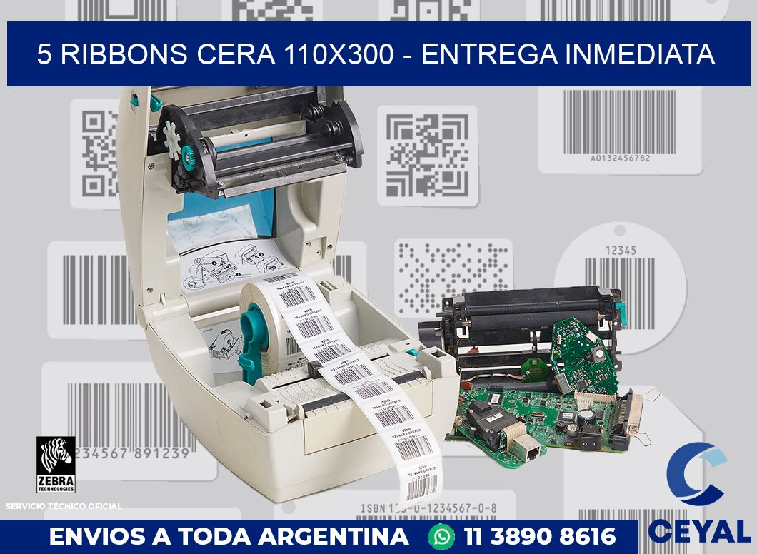 5 Ribbons cera 110x300 - Entrega inmediata