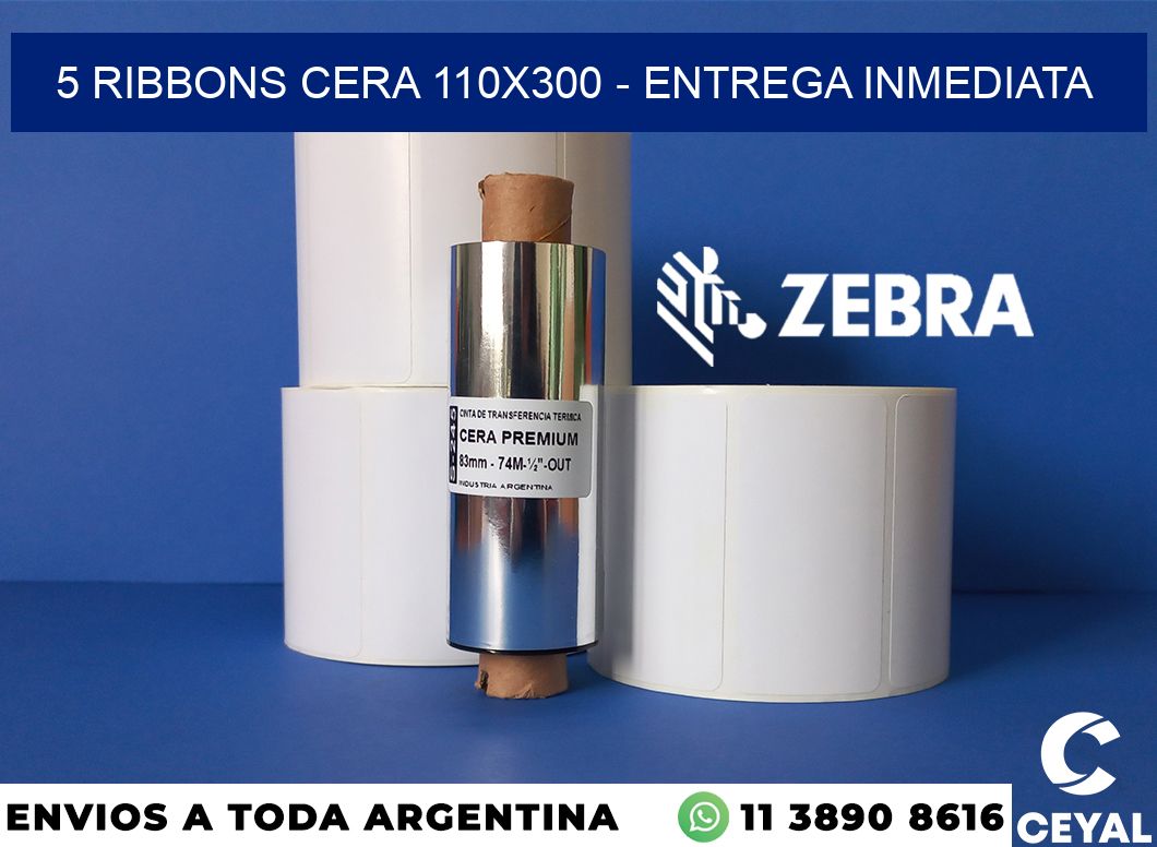 5 Ribbons cera 110x300 - Entrega inmediata