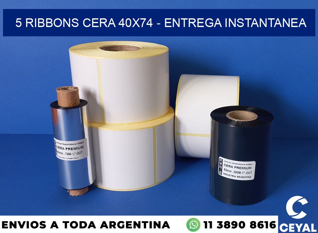 5 Ribbons cera 40×74 – entrega instantanea