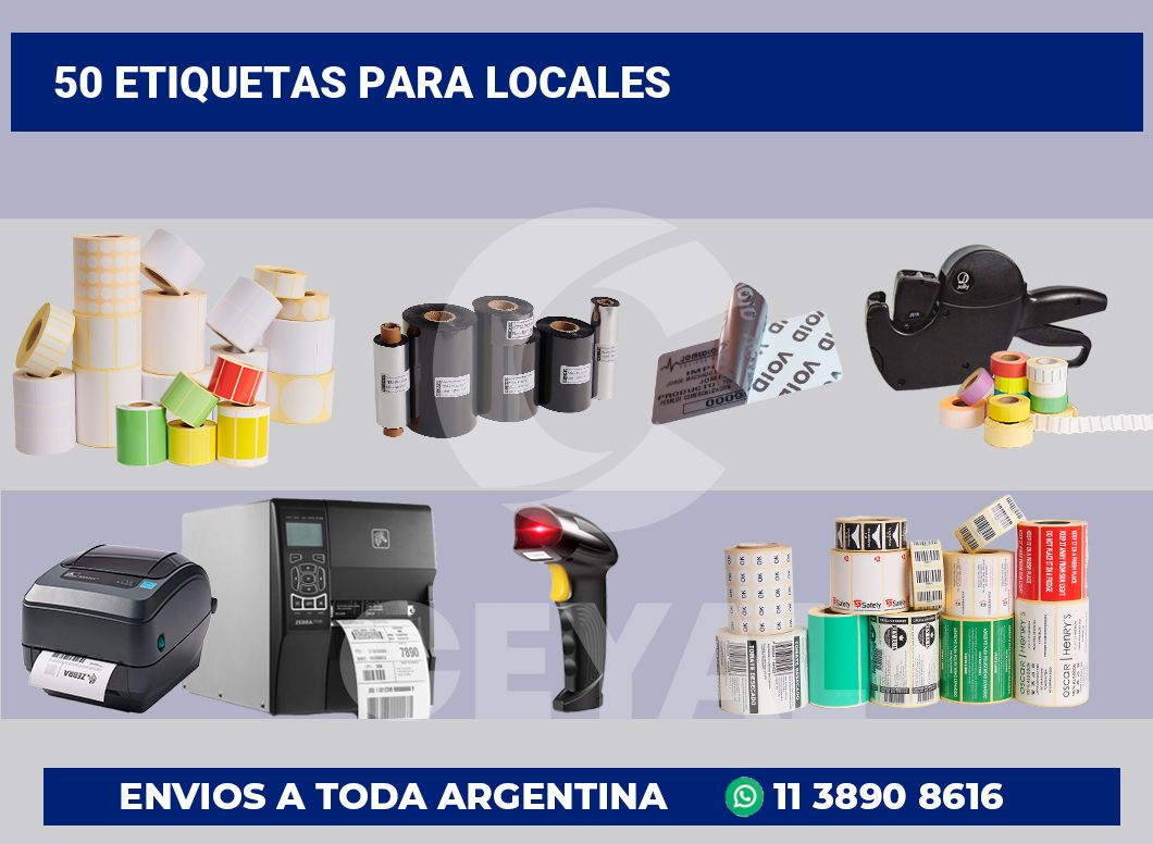 50 Etiquetas para locales