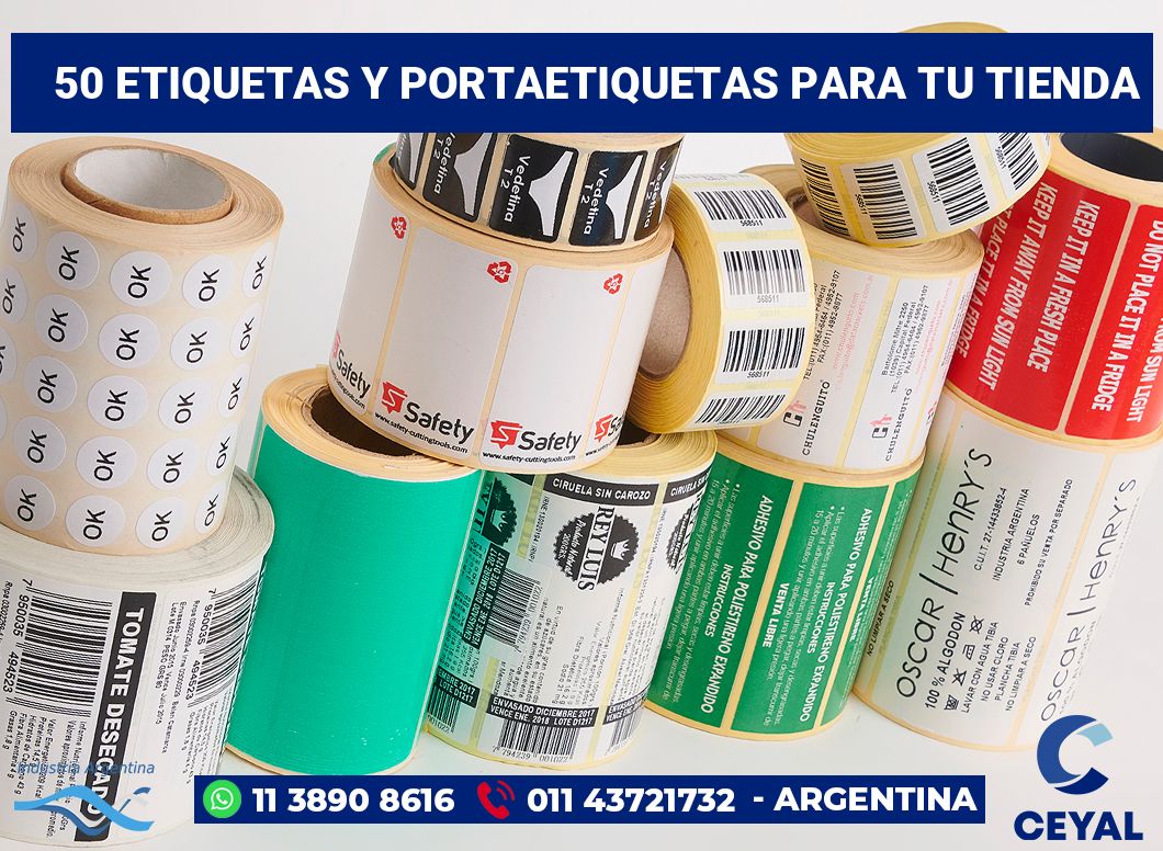 50 Etiquetas y portaetiquetas para tu tienda