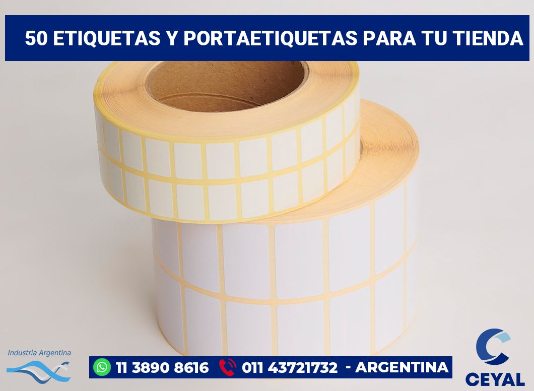 50 Etiquetas y portaetiquetas para tu tienda