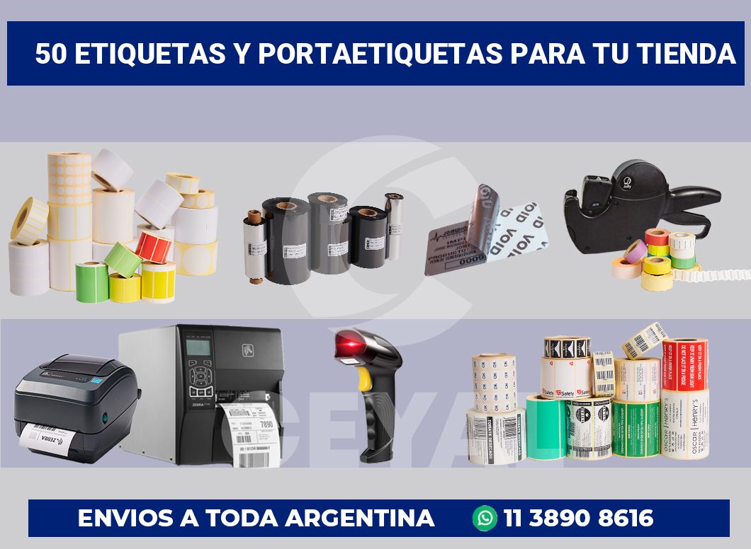 50 Etiquetas y portaetiquetas para tu tienda