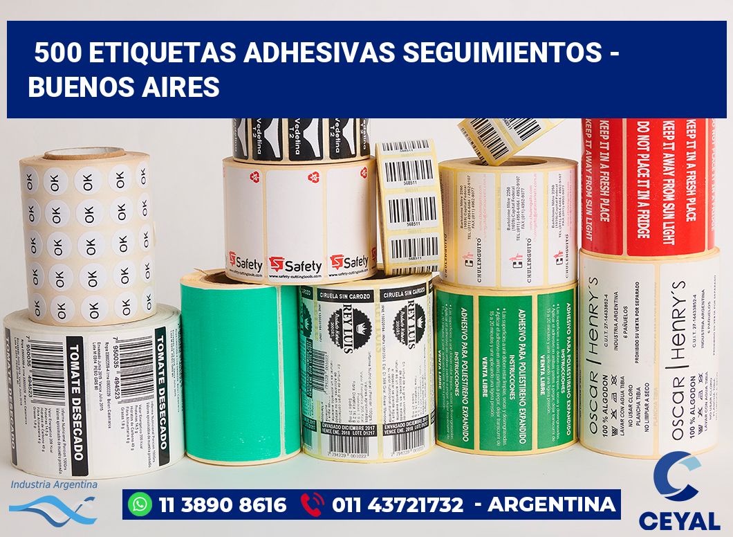 500 Etiquetas adhesivas seguimientos - buenos aires