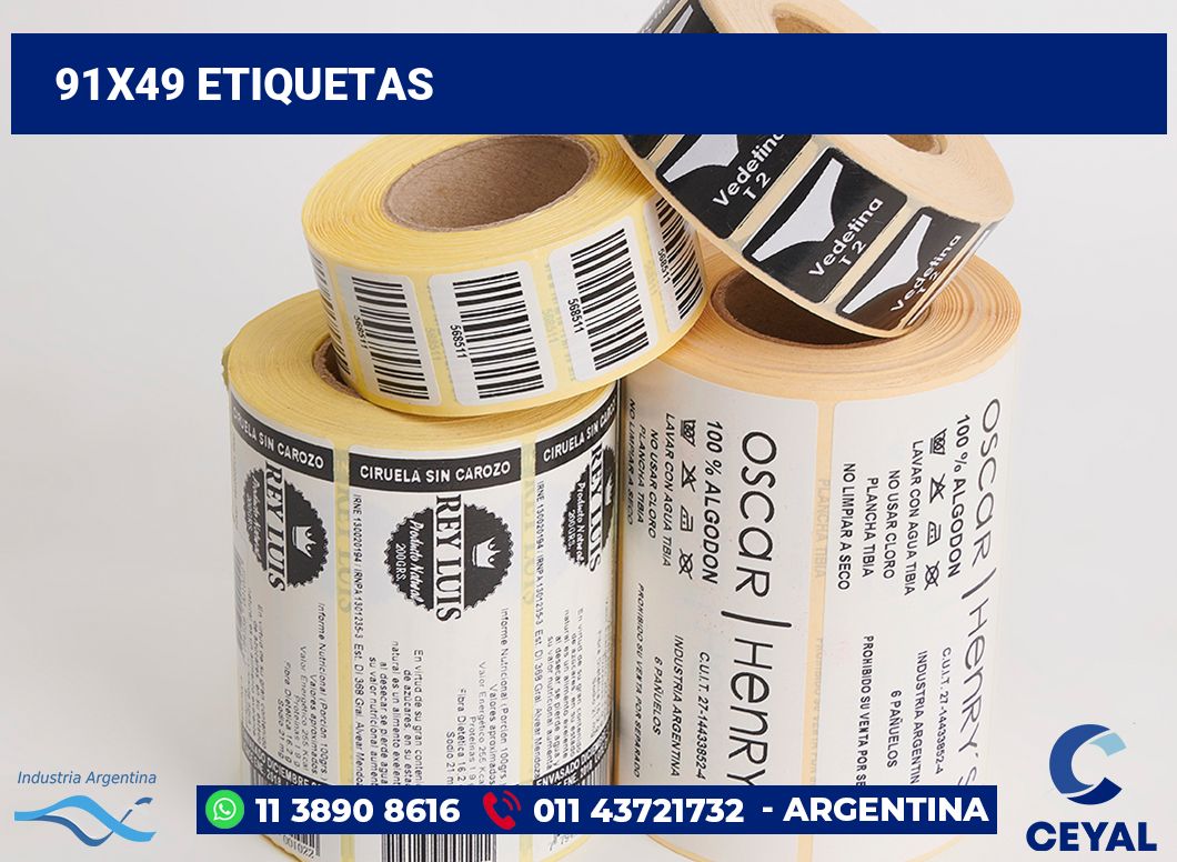 91x49 Etiquetas