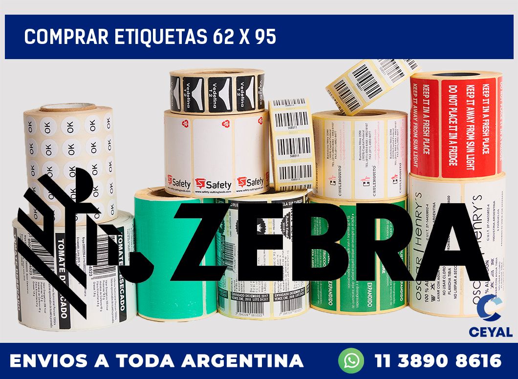 Comprar etiquetas 62 x 95