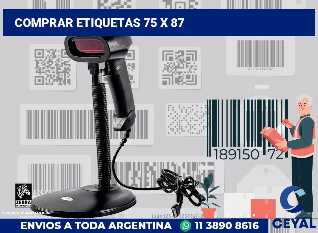 Comprar etiquetas 75 x 87