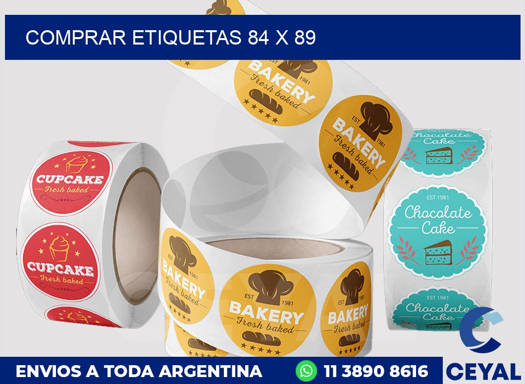 Comprar etiquetas 84 x 89