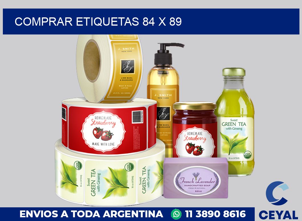 Comprar etiquetas 84 x 89