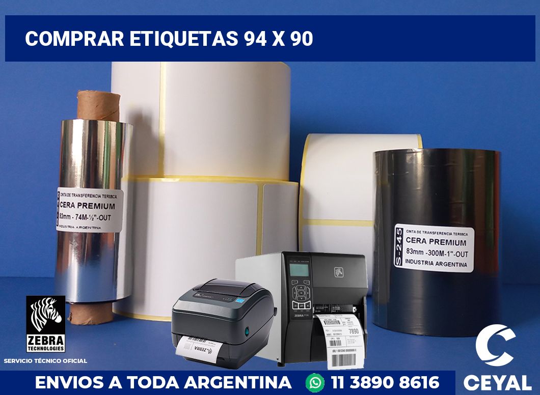 Comprar etiquetas 94 x 90
