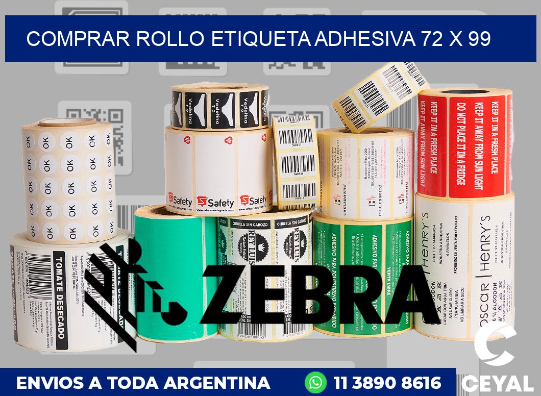 Comprar rollo etiqueta adhesiva 72 x 99